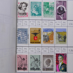 Lot de timbres de Belgique 1851-1997 oblitérés en 6 carnets à choix.