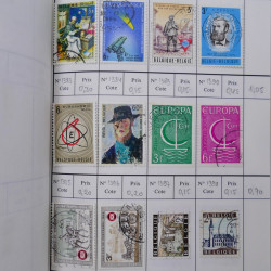 Lot de timbres de Belgique 1851-1997 oblitérés en 6 carnets à choix.