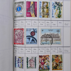 Lot de timbres de Belgique 1851-1997 oblitérés en 6 carnets à choix.