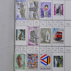 Lot de timbres de Belgique 1851-1997 oblitérés en 6 carnets à choix.