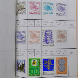 Lot de timbres de Belgique 1851-1997 oblitérés en 6 carnets à choix.