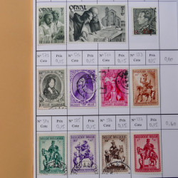 Lot de timbres de Belgique 1851-1997 oblitérés en 6 carnets à choix.