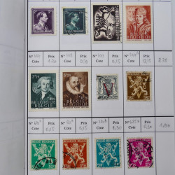 Lot de timbres de Belgique 1851-1997 oblitérés en 6 carnets à choix.