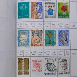 Lot de timbres de Belgique 1851-1997 oblitérés en 6 carnets à choix.