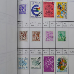 Lot de timbres de Belgique 1851-1997 oblitérés en 6 carnets à choix.