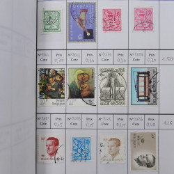 Lot de timbres de Belgique 1851-1997 oblitérés en 6 carnets à choix.