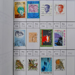 Lot de timbres de Belgique 1851-1997 oblitérés en 6 carnets à choix.