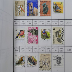 Lot de timbres de Belgique 1851-1997 oblitérés en 6 carnets à choix.