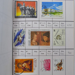 Lot de timbres de Belgique 1851-1997 oblitérés en 6 carnets à choix.