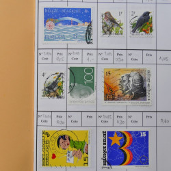 Lot de timbres de Belgique 1851-1997 oblitérés en 6 carnets à choix.