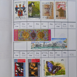 Lot de timbres de Belgique 1851-1997 oblitérés en 6 carnets à choix.