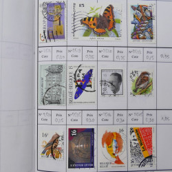 Lot de timbres de Belgique 1851-1997 oblitérés en 6 carnets à choix.