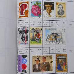 Lot de timbres de Belgique 1851-1997 oblitérés en 6 carnets à choix.