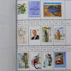 Lot de timbres de Belgique 1851-1997 oblitérés en 6 carnets à choix.