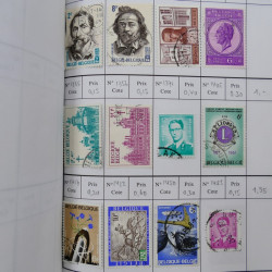Lot de timbres de Belgique 1851-1997 oblitérés en 6 carnets à choix.