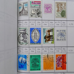 Lot de timbres de Belgique 1851-1997 oblitérés en 6 carnets à choix.