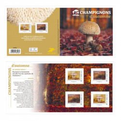 Collector 4 timbres Champignons d'automne.