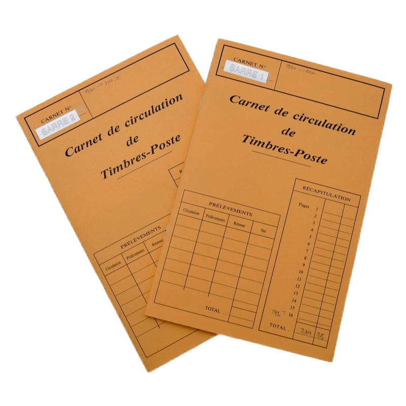 Lot de timbres de Sarre 1920-1957 neufs et oblitérés en 2 carnets à choix.