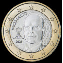 1 euro Monaco 2025 nouvelle face nationale - Albert II.
