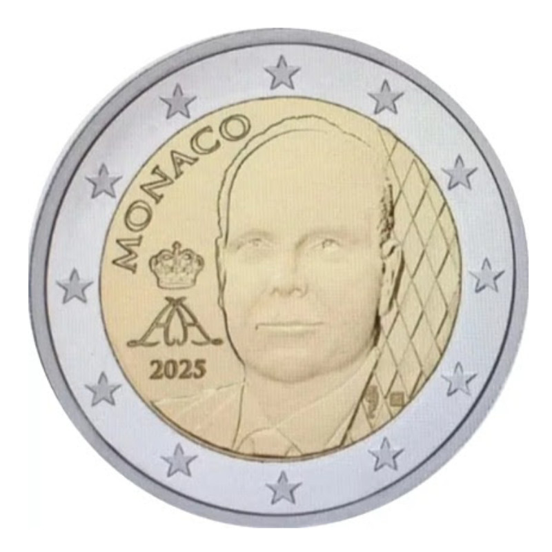 2 euros Monaco 2025 nouvelle face nationale - Albert II.