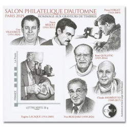 Bloc C.N.E.P. N°101 Hommage aux graveurs Paris 2025 autoadhésif.