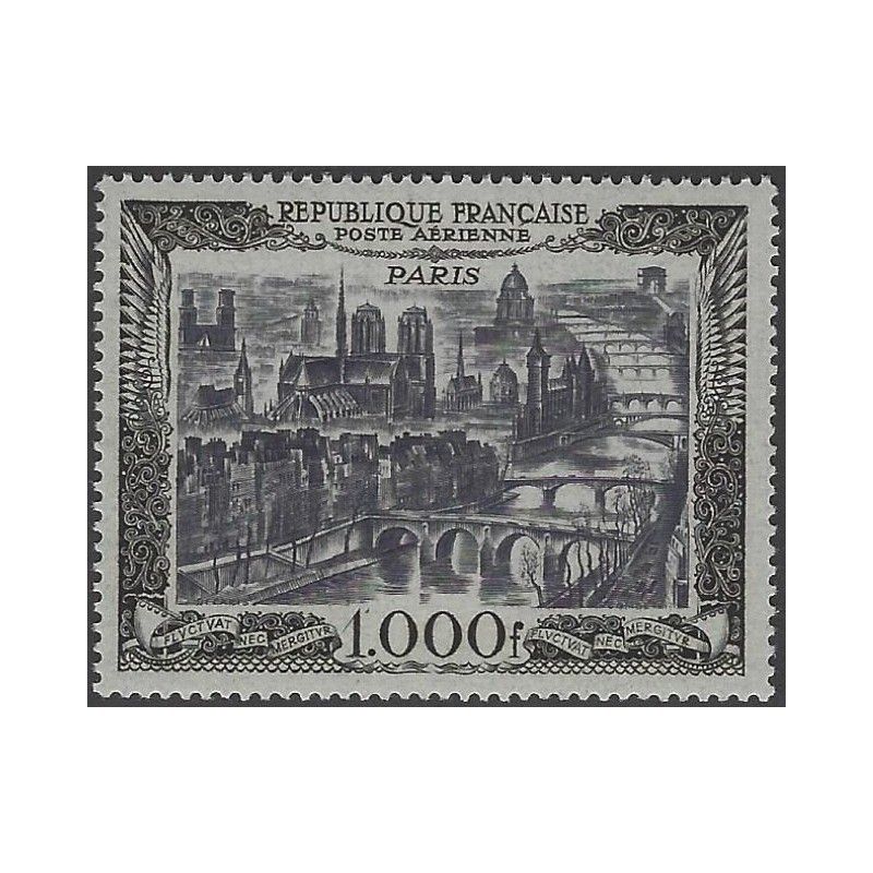 Timbre poste aérienne N°29 Paris neuf*.
