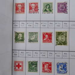 Lot de timbres de Suède 1872-1994 oblitérés en 4 carnets à choix.