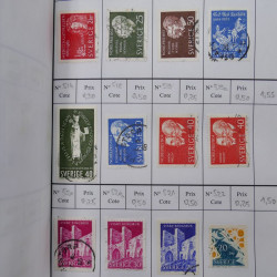 Lot de timbres de Suède 1872-1994 oblitérés en 4 carnets à choix.