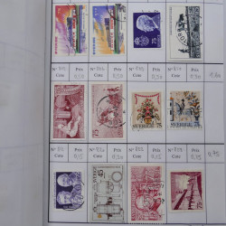 Lot de timbres de Suède 1872-1994 oblitérés en 4 carnets à choix.