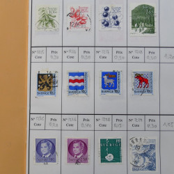 Lot de timbres de Suède 1872-1994 oblitérés en 4 carnets à choix.