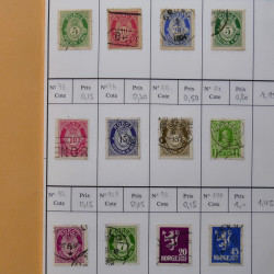 Lot de timbres de Norvège 1872-1996 oblitérés en 3 carnets à choix.