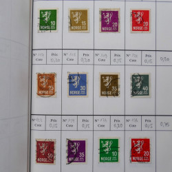 Lot de timbres de Norvège 1872-1996 oblitérés en 3 carnets à choix.