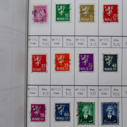Lot de timbres de Norvège 1872-1996 oblitérés en 3 carnets à choix.