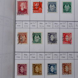 Lot de timbres de Norvège 1872-1996 oblitérés en 3 carnets à choix.