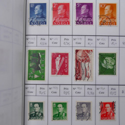 Lot de timbres de Norvège 1872-1996 oblitérés en 3 carnets à choix.