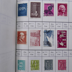 Lot de timbres de Norvège 1872-1996 oblitérés en 3 carnets à choix.