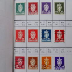 Lot de timbres de Norvège 1872-1996 oblitérés en 3 carnets à choix.