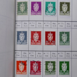 Lot de timbres de Norvège 1872-1996 oblitérés en 3 carnets à choix.