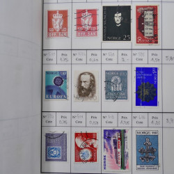 Lot de timbres de Norvège 1872-1996 oblitérés en 3 carnets à choix.