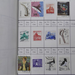 Lot de timbres de Norvège 1872-1996 oblitérés en 3 carnets à choix.