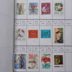 Lot de timbres de Norvège 1872-1996 oblitérés en 3 carnets à choix.