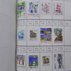 Lot de timbres de Norvège 1872-1996 oblitérés en 3 carnets à choix.