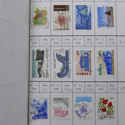 Lot de timbres de Norvège 1872-1996 oblitérés en 3 carnets à choix.