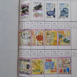 Lot de timbres de Norvège 1872-1996 oblitérés en 3 carnets à choix.