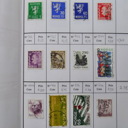 Lot de timbres de Norvège 1872-1996 oblitérés en 3 carnets à choix.
