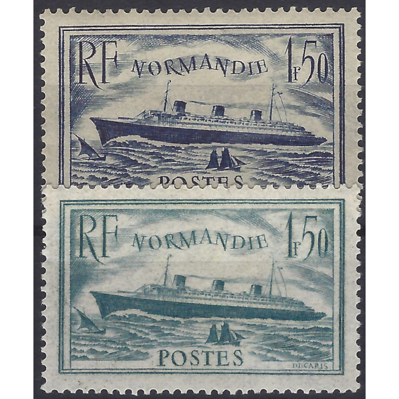Normandie timbres de France N°299-300 série neuf*.