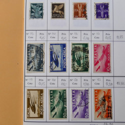 Lot de timbres d'Italie 1863-2000 neufs et oblitérés en 6 carnets à choix.