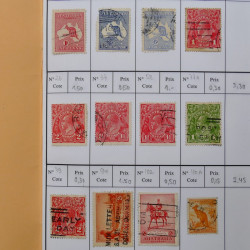 Lot de timbres d'Australie 1912-1998 oblitérés en 3 carnets à choix.