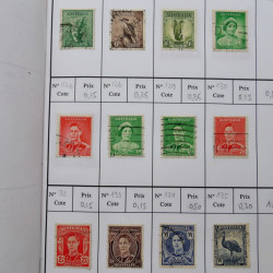 Lot de timbres d'Australie 1912-1998 oblitérés en 3 carnets à choix.