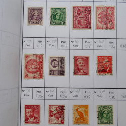 Lot de timbres d'Australie 1912-1998 oblitérés en 3 carnets à choix.